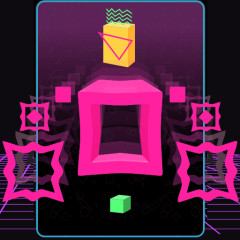 Big Neon Tower Vs Tiny Square